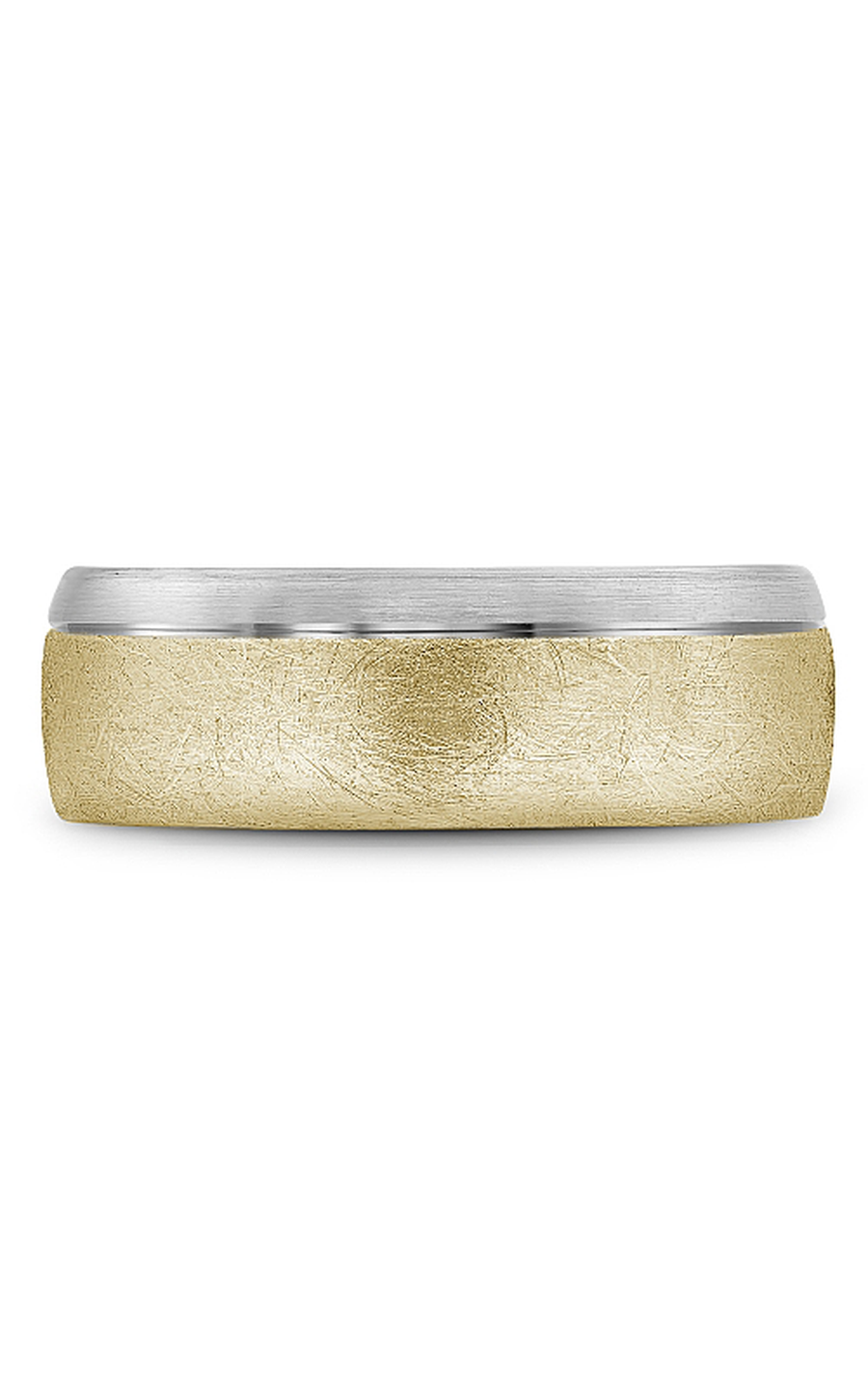 14K White Gold and 14K Yellow Gold Gents Wedding Band