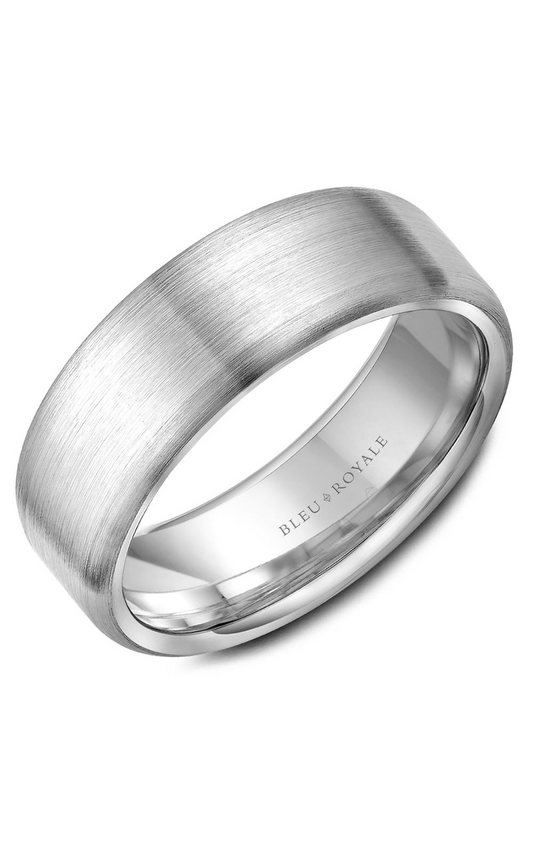 18K White Gold Gents Wedding Band