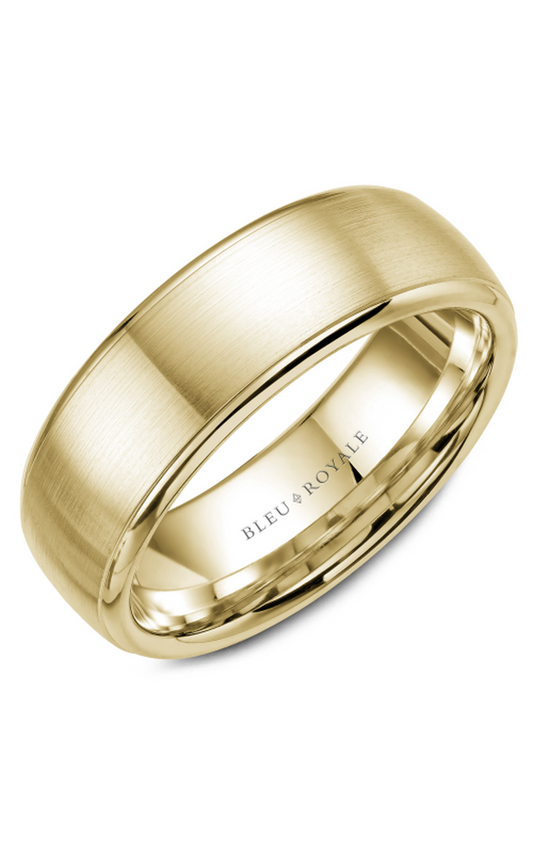 18K Yellow Gold Gents Wedding Band