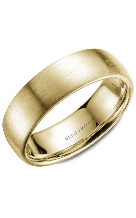 18K Yellow Gold Gents Wedding Band