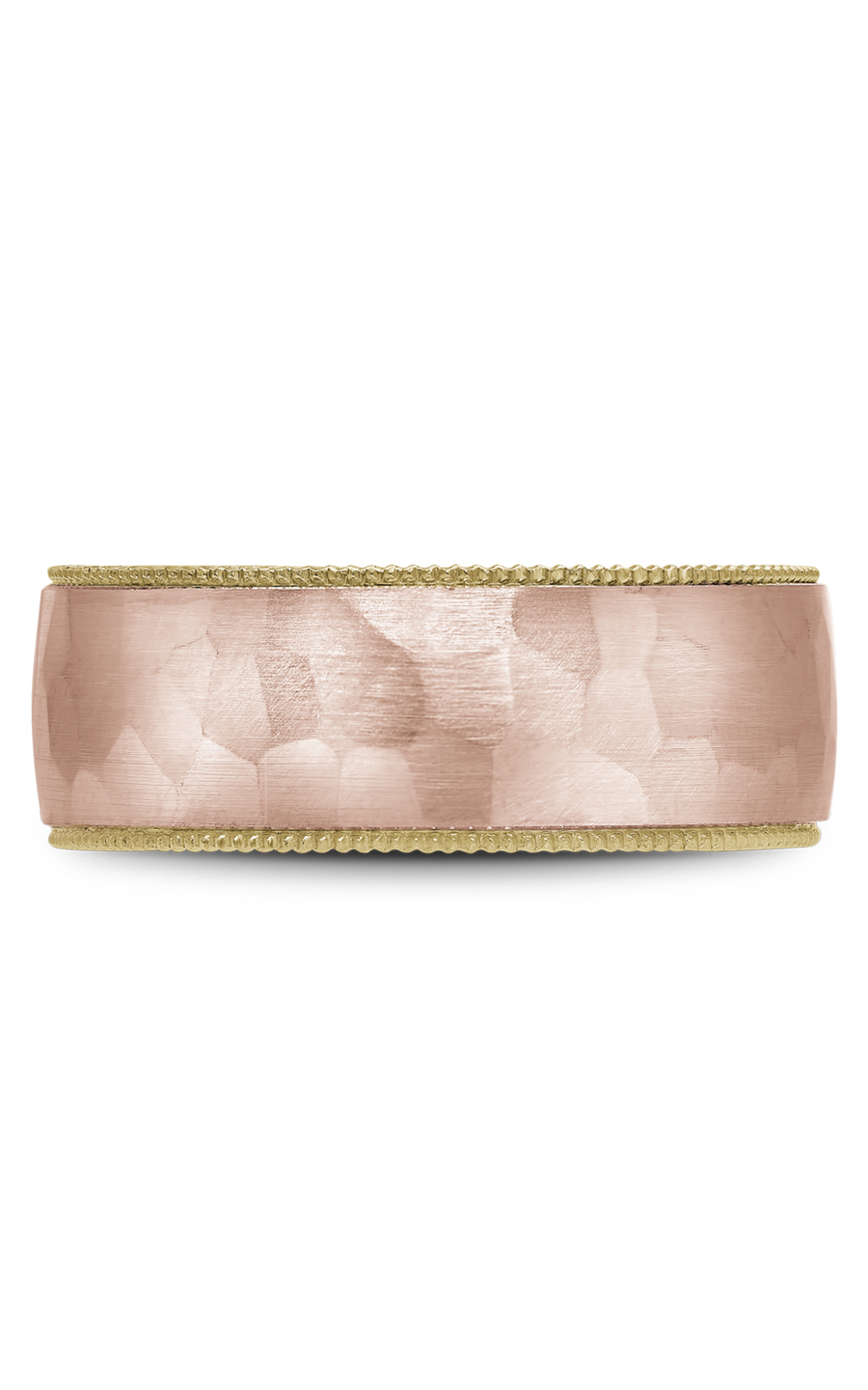 14K Rose Gold and 14K Yellow Gold Gents Wedding Band