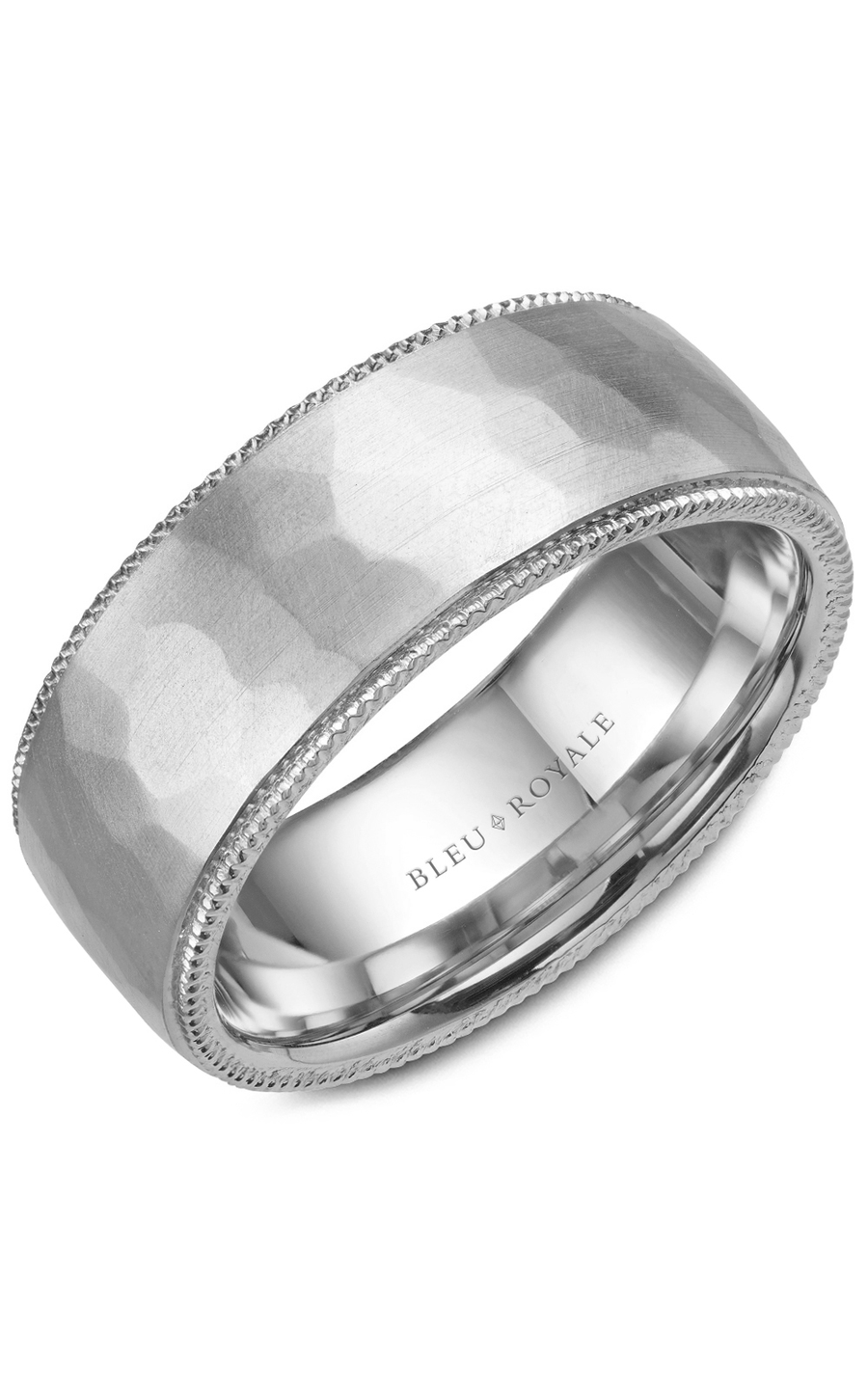 18K White Gold Gents Wedding Band