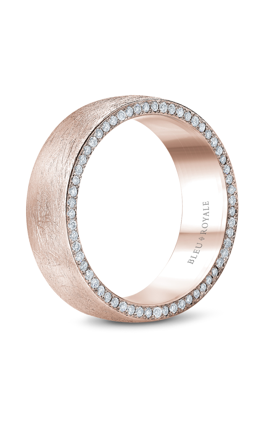 14K Rose Gold Gents Round Wedding Band