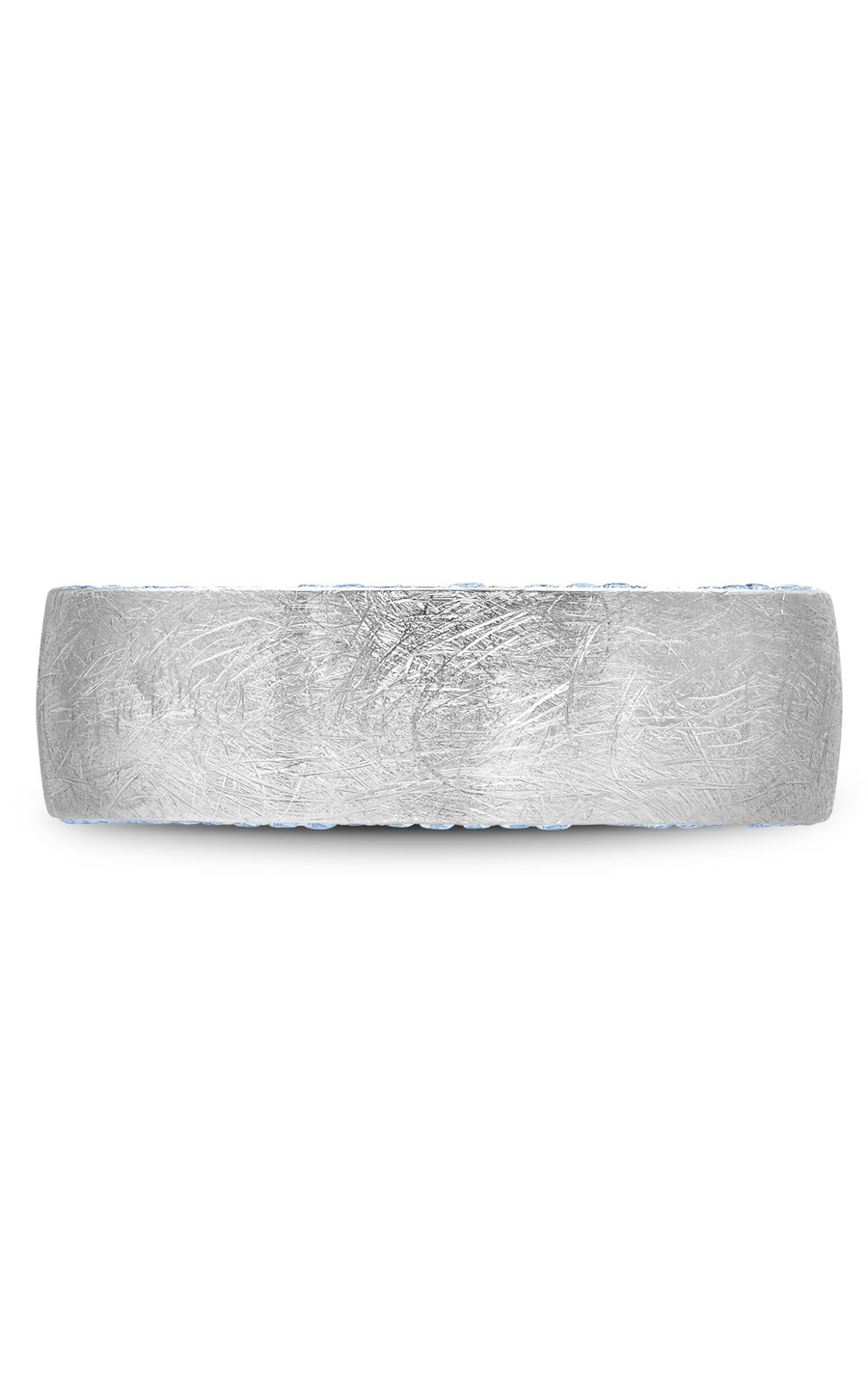 18K White Gold Gents Round Wedding Band