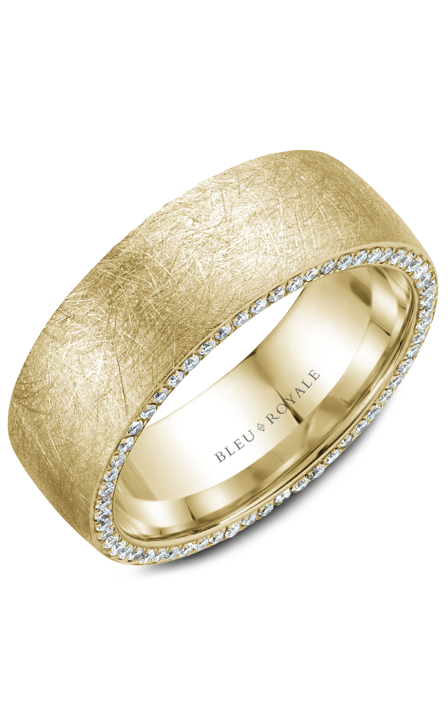 18K Yellow Gold Gents Round Wedding Band