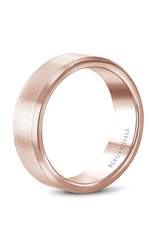14K Rose Gold Gents Wedding Band