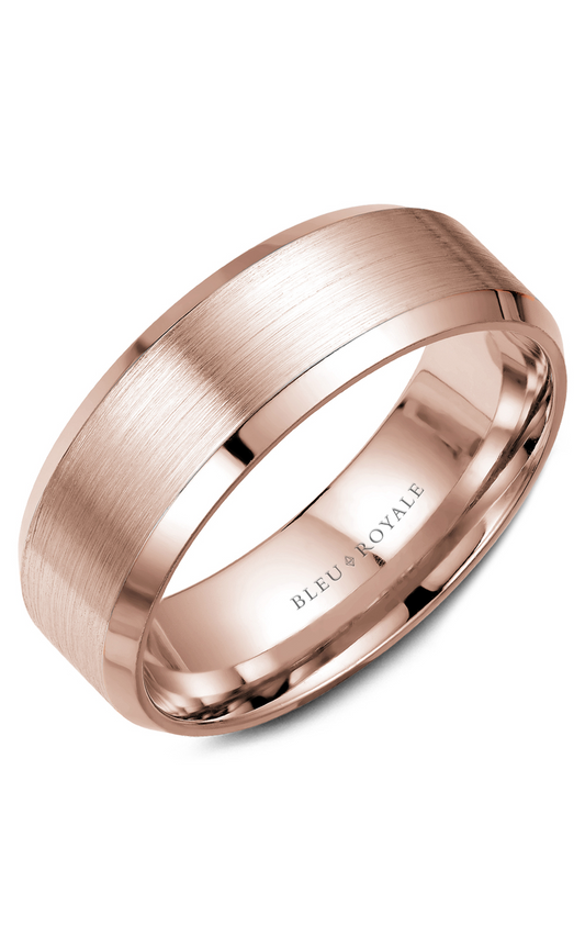 18K Rose Gold Gents Wedding Band