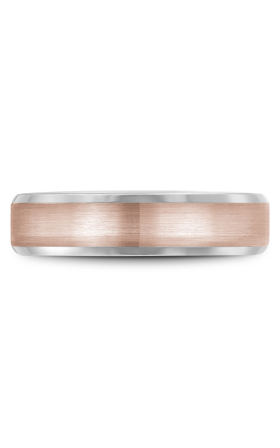 14K Rose Gold and 14K White Gold Gents Wedding Band