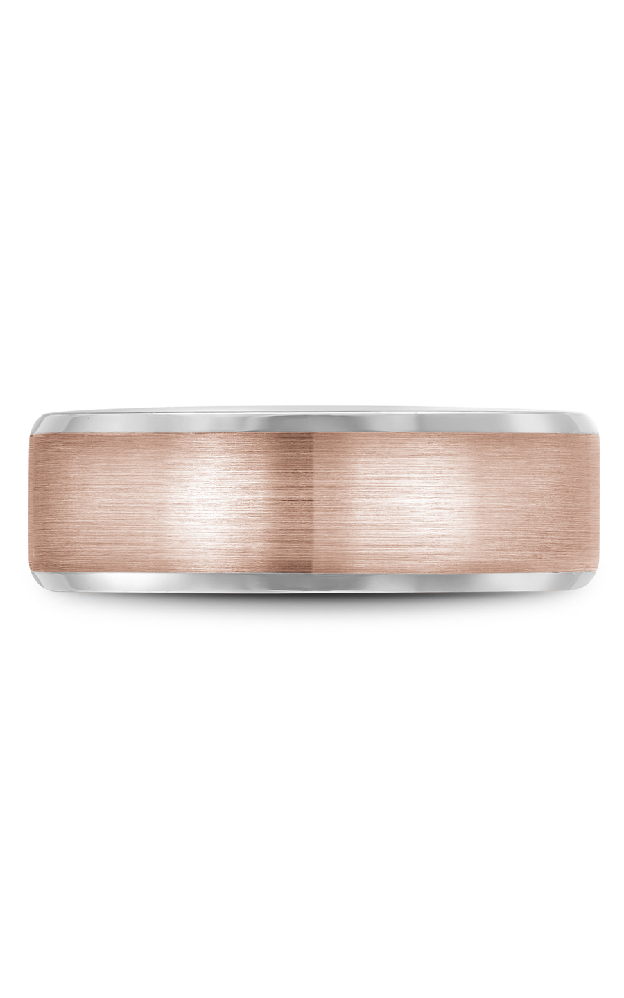 18K Rose Gold and 18K White Gold Gents Wedding Band