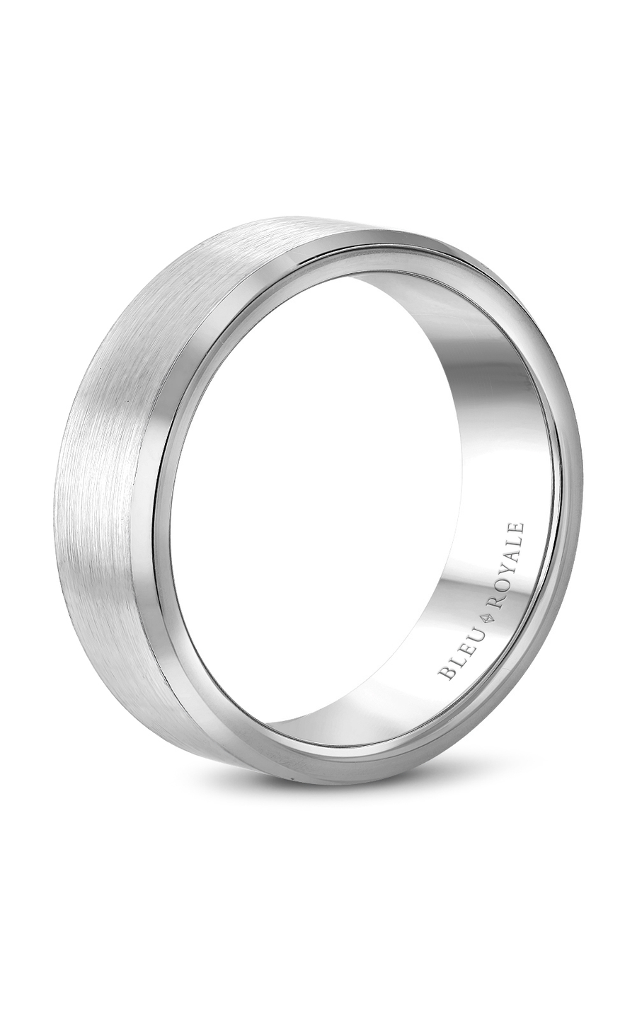 14K White Gold Gents Wedding Band