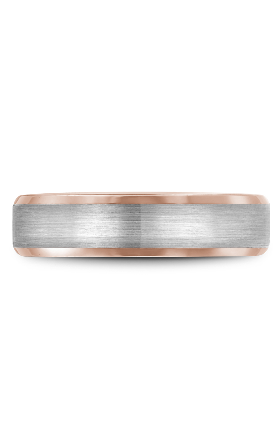 18K Rose Gold and 18K White Gold Gents Wedding Band