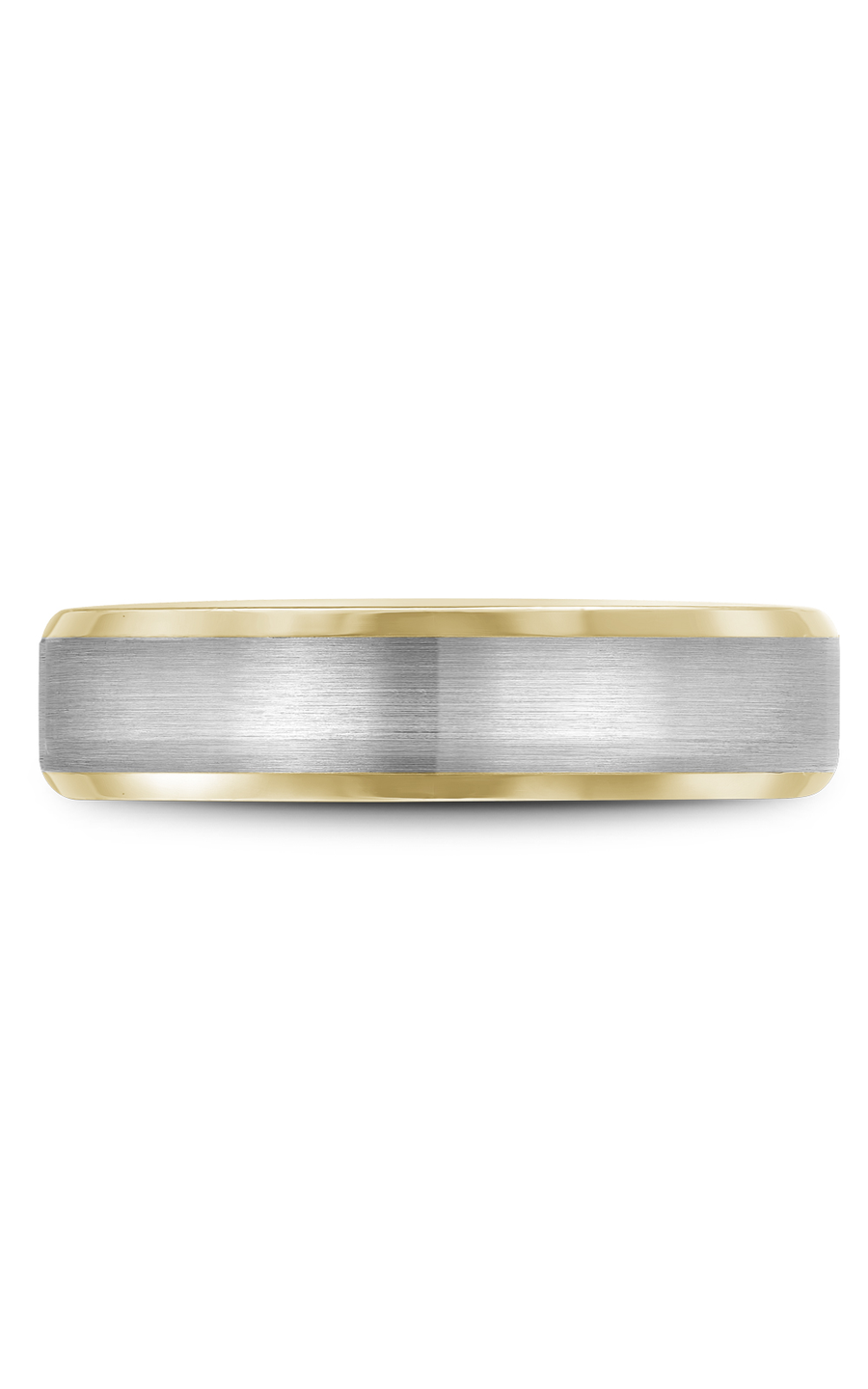 18K White Gold and 18K Yellow Gold Gents Wedding Band
