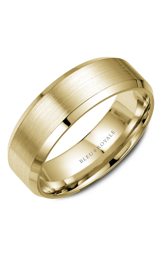 18K Yellow Gold Gents Wedding Band