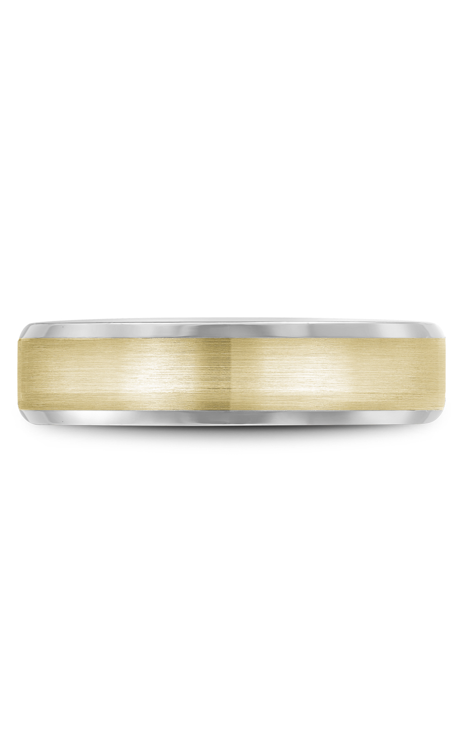 14K White Gold and 14K Yellow Gold Gents Wedding Band