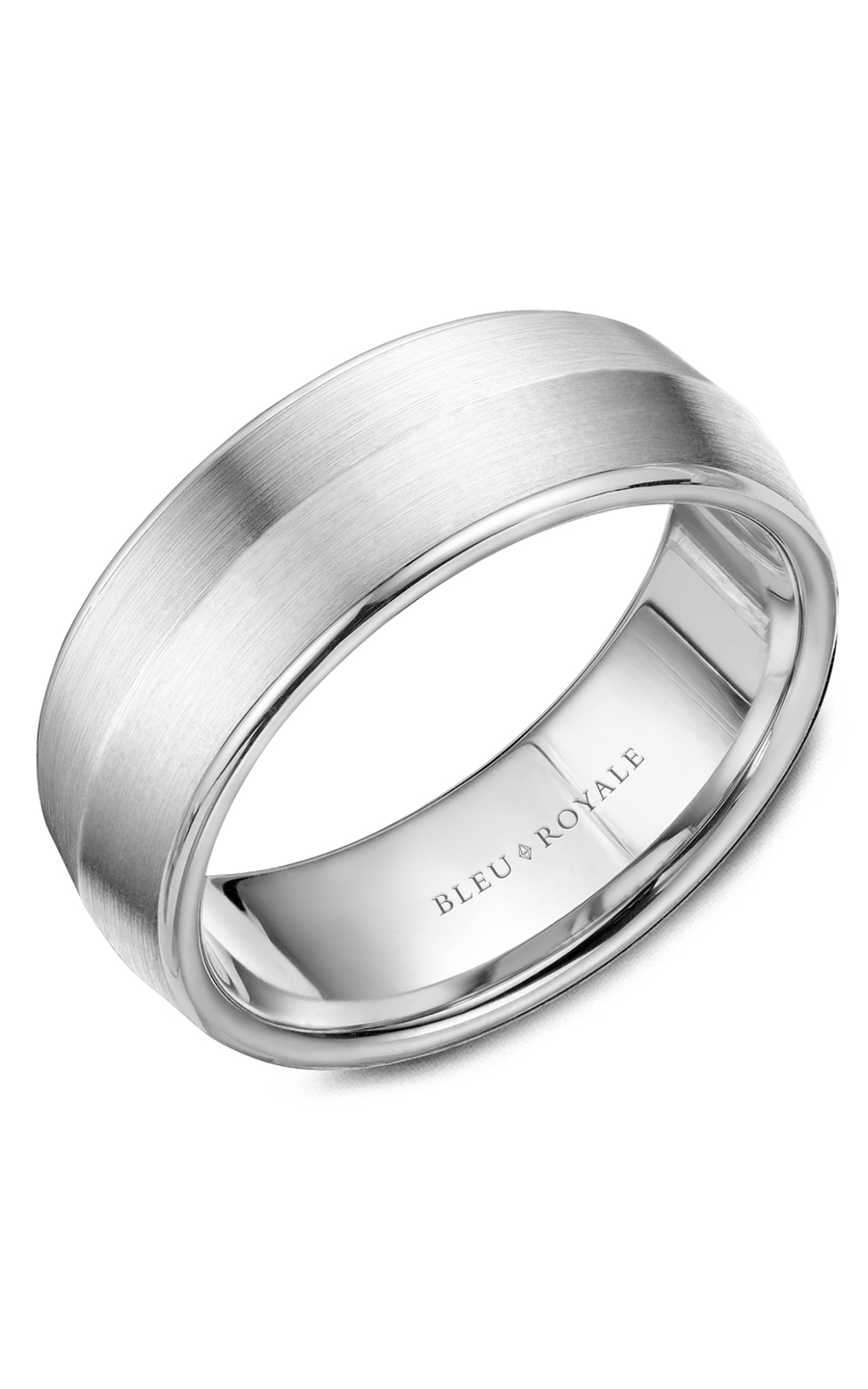 18K White Gold Gents Wedding Band