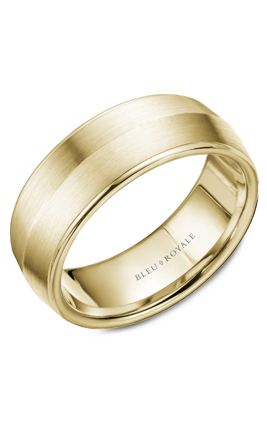 14K Yellow Gold Gents Wedding Band