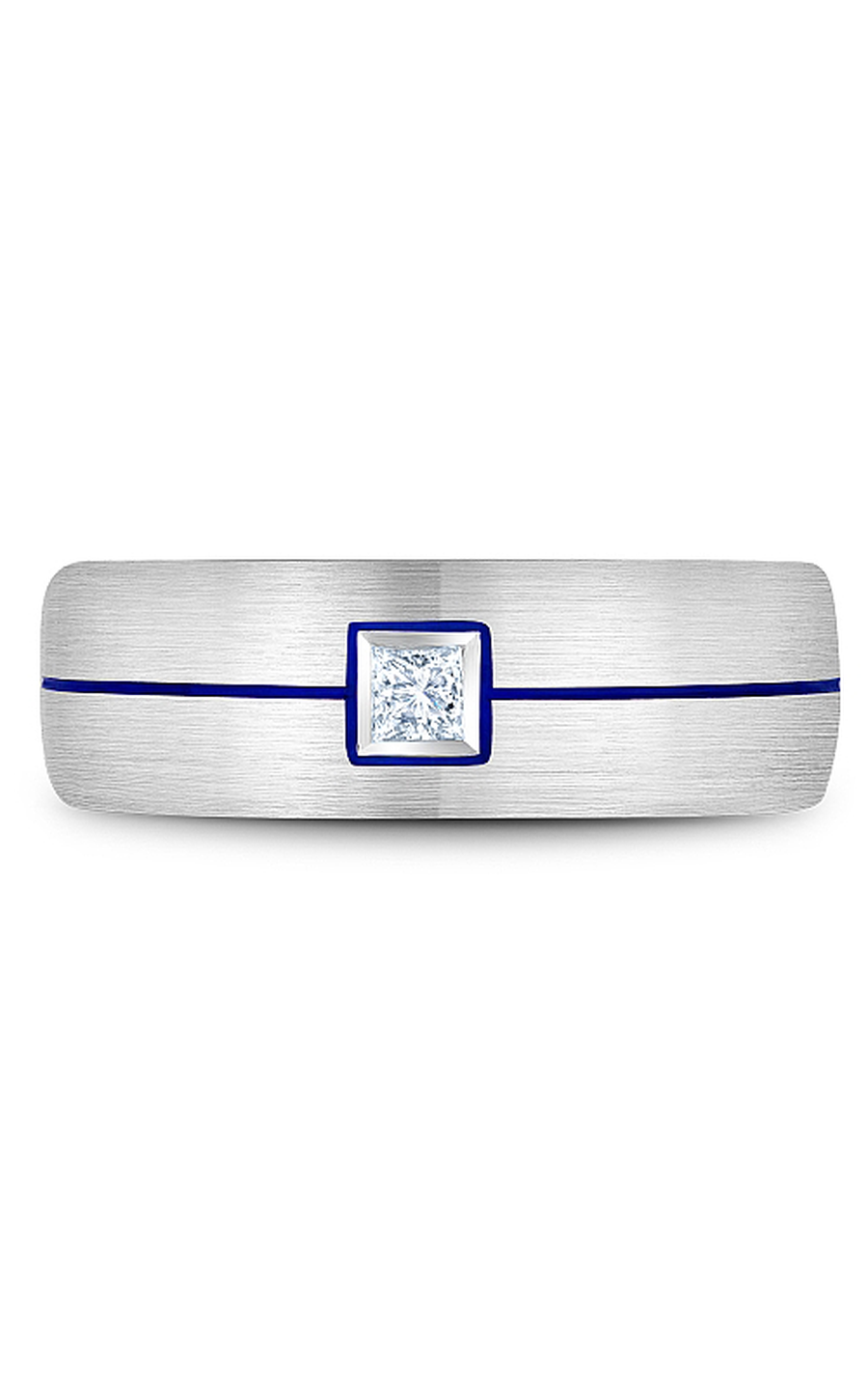 Platinum Gents Princess Wedding Band