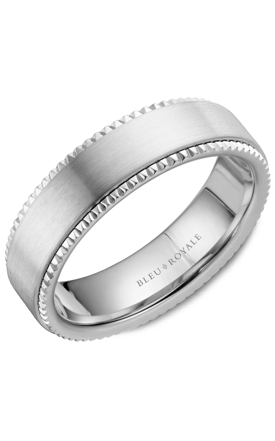 14K White Gold Gents Wedding Band