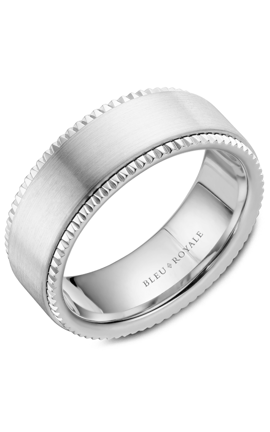 18K White Gold Gents Wedding Band