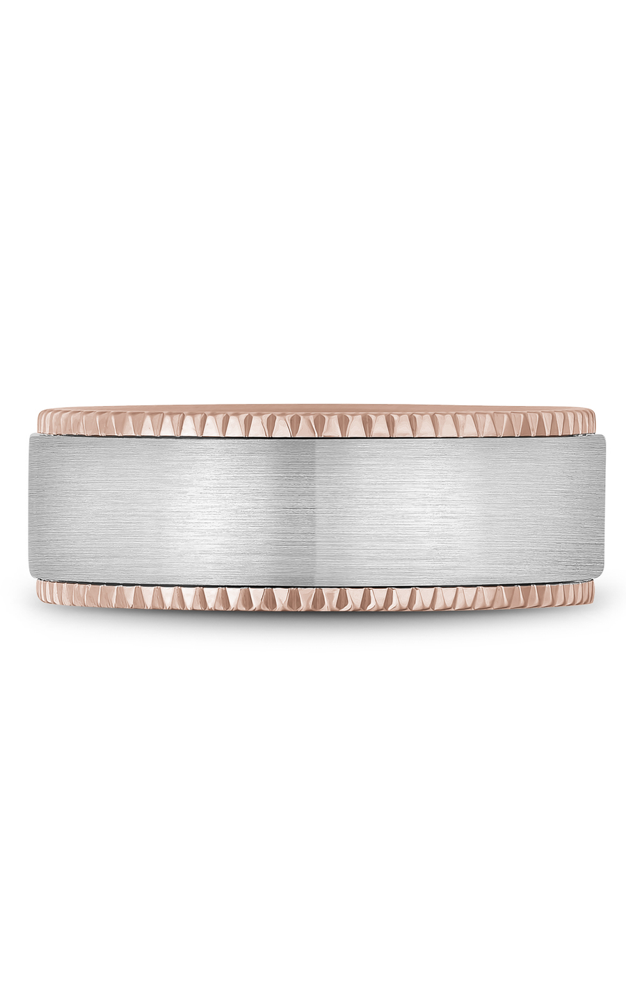 14K Rose Gold and 14K White Gold Gents Wedding Band
