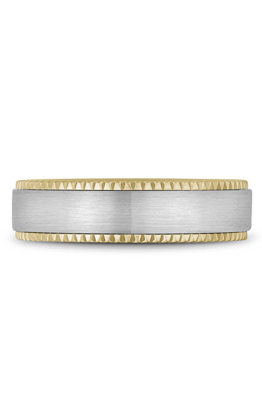 18K White Gold and 18K Yellow Gold Gents Wedding Band