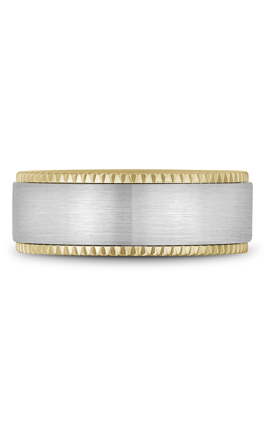 14K White Gold and 14K Yellow Gold Gents Wedding Band