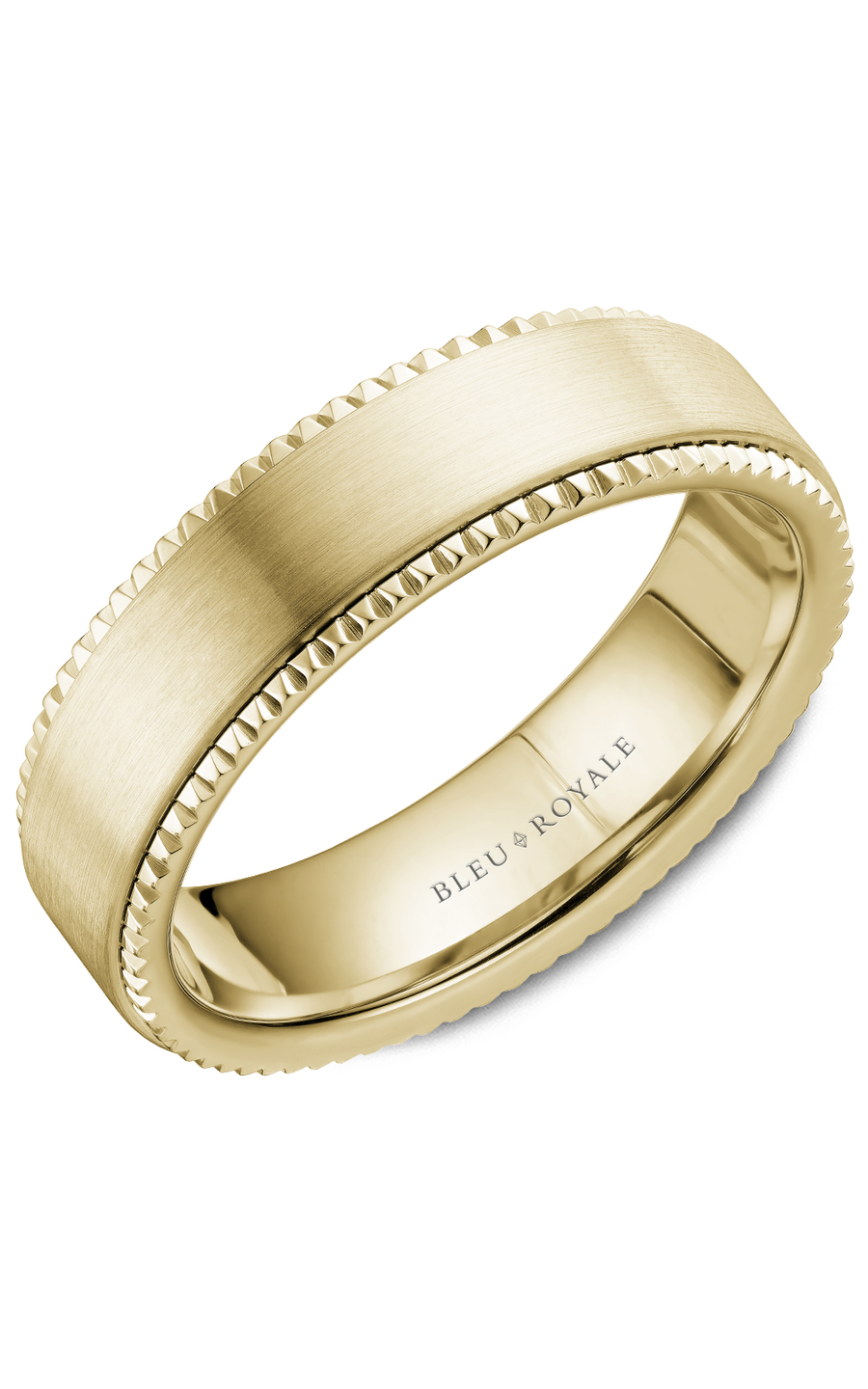 18K Yellow Gold Gents Wedding Band