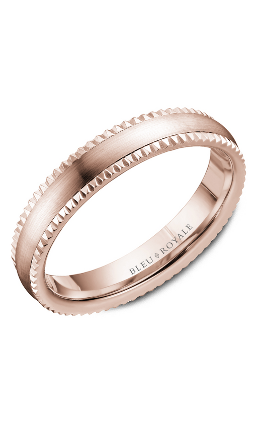 14K Rose Gold Gents Wedding Band
