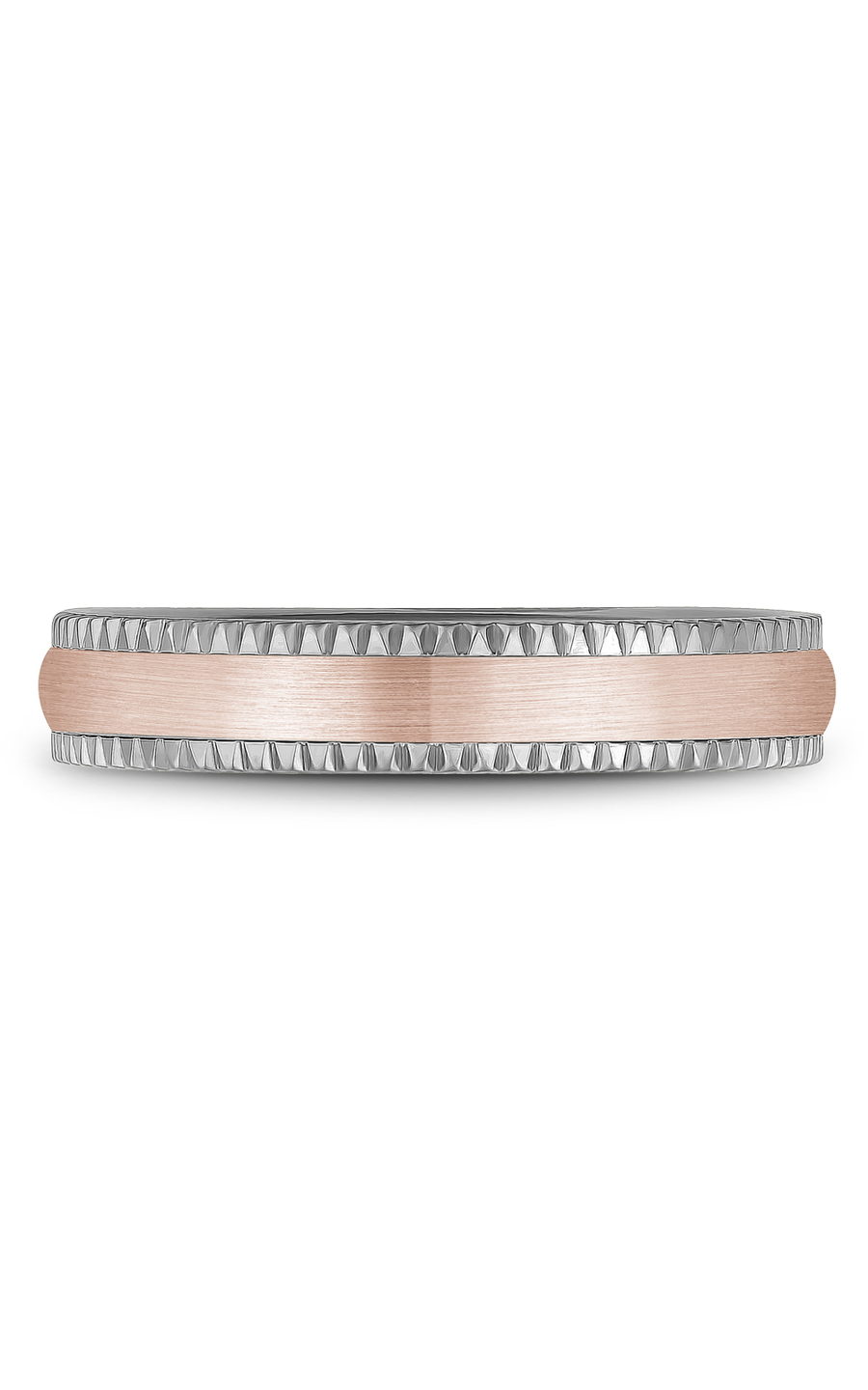 14K Rose Gold and 14K White Gold Gents Wedding Band