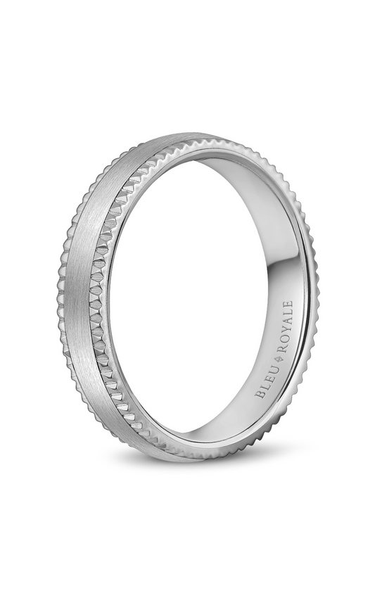 18K White Gold Gents Wedding Band