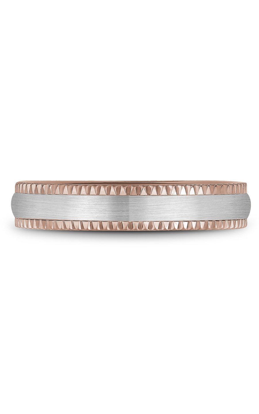 18K Rose Gold and 18K White Gold Gents Wedding Band