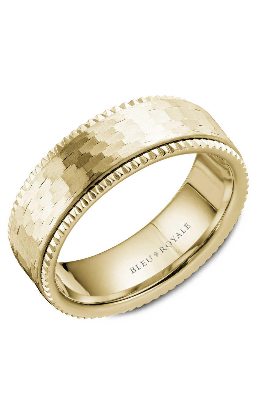 18K White Gold and 18K Yellow Gold Gents Wedding Band