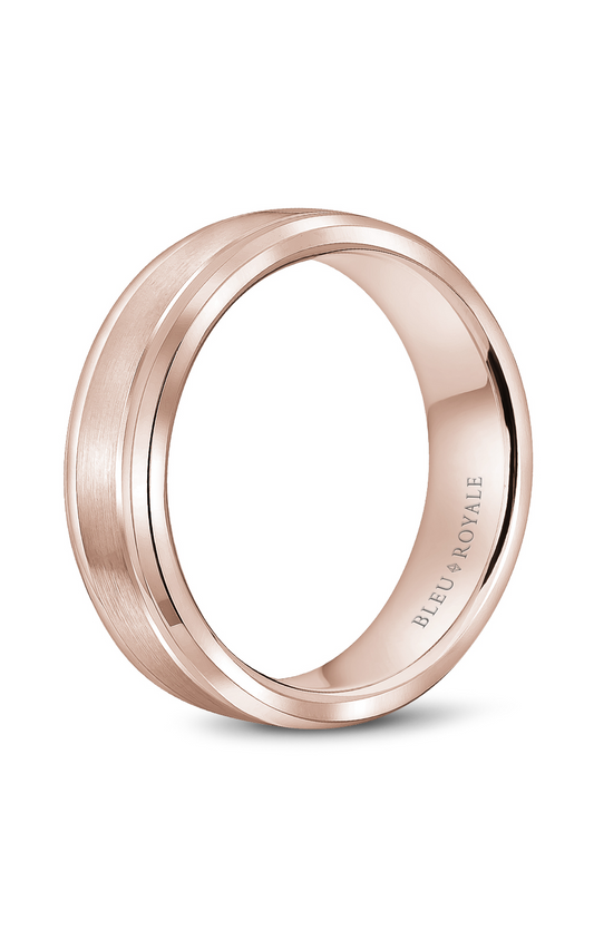 18K Rose Gold Gents Wedding Band