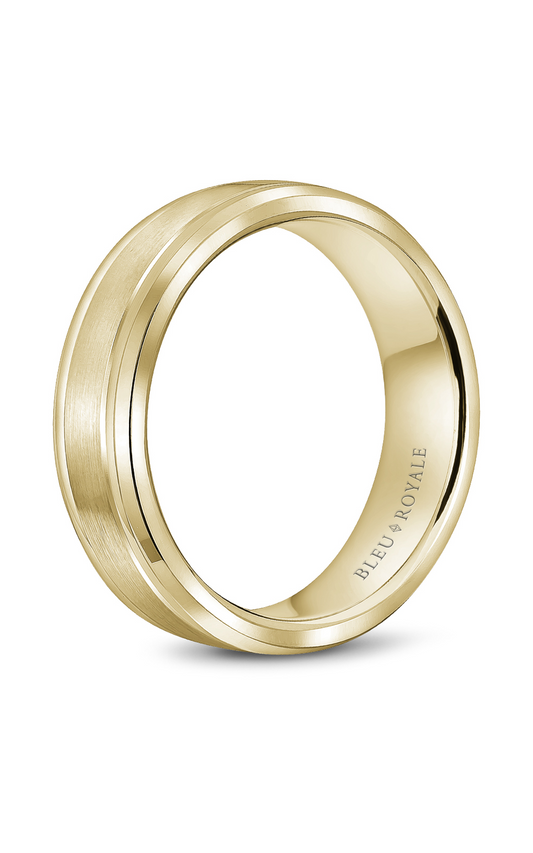 14K Yellow Gold Gents Wedding Band