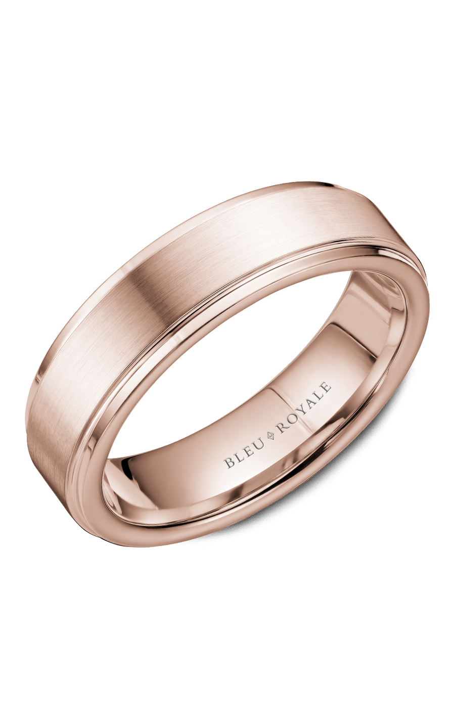 14K Rose Gold Gents Wedding Band