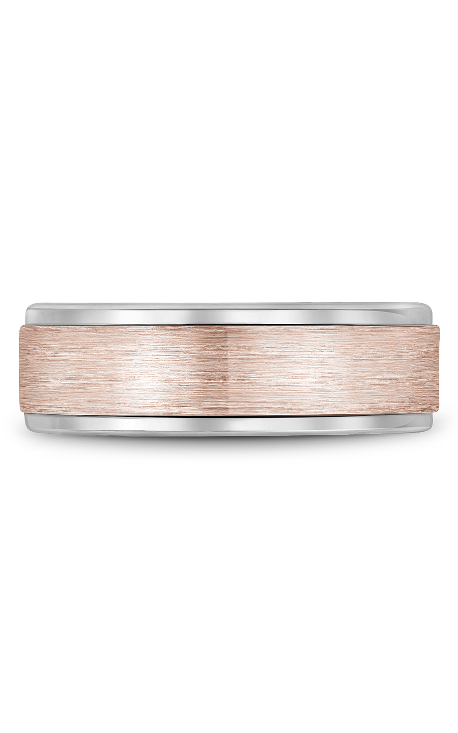 14K Rose Gold and 14K White Gold Gents Wedding Band