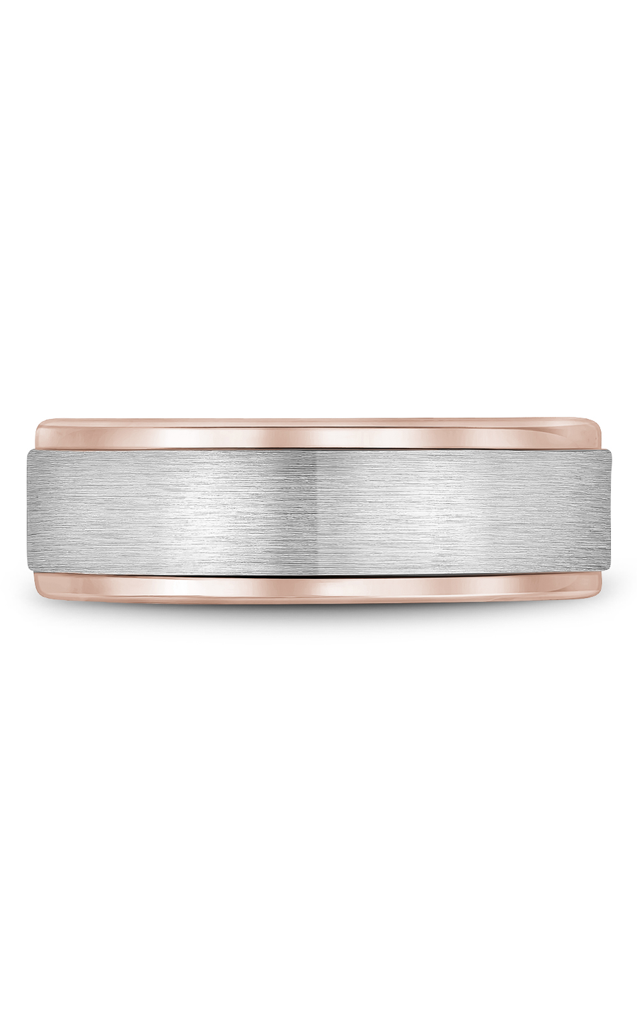 14K Rose Gold and 14K White Gold Gents Wedding Band