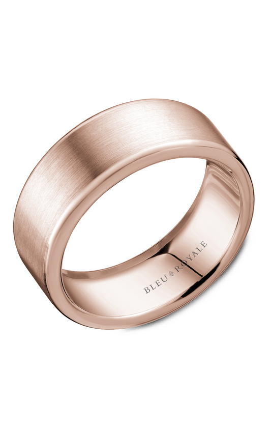 18K Rose Gold Gents Wedding Band