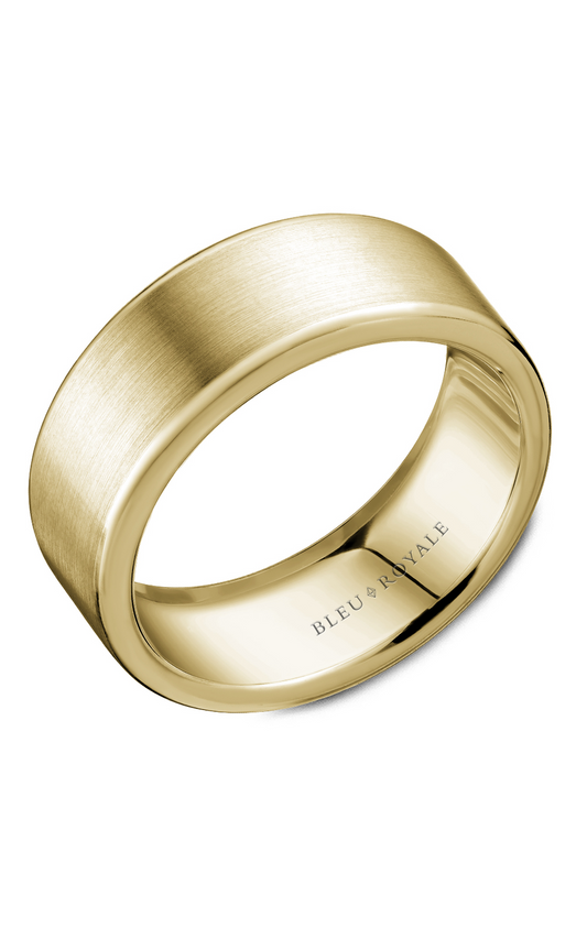18K Yellow Gold Gents Wedding Band