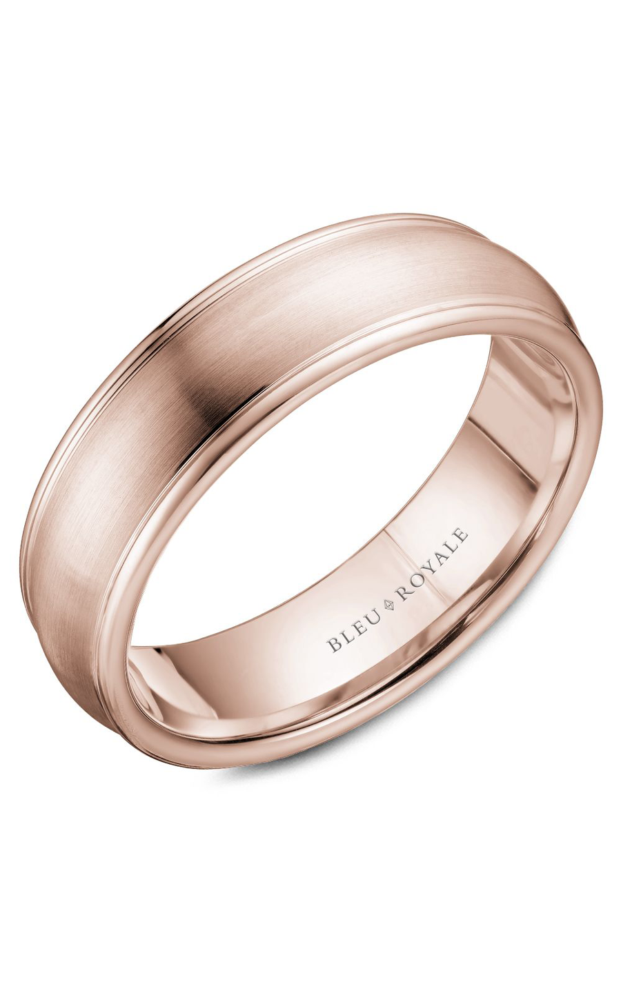 14K Rose Gold Gents Wedding Band