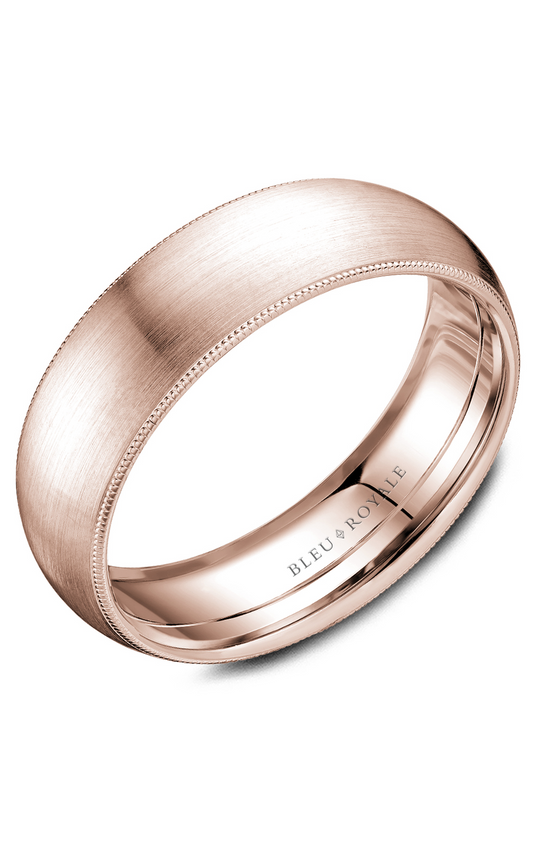 18K Rose Gold Gents Wedding Band