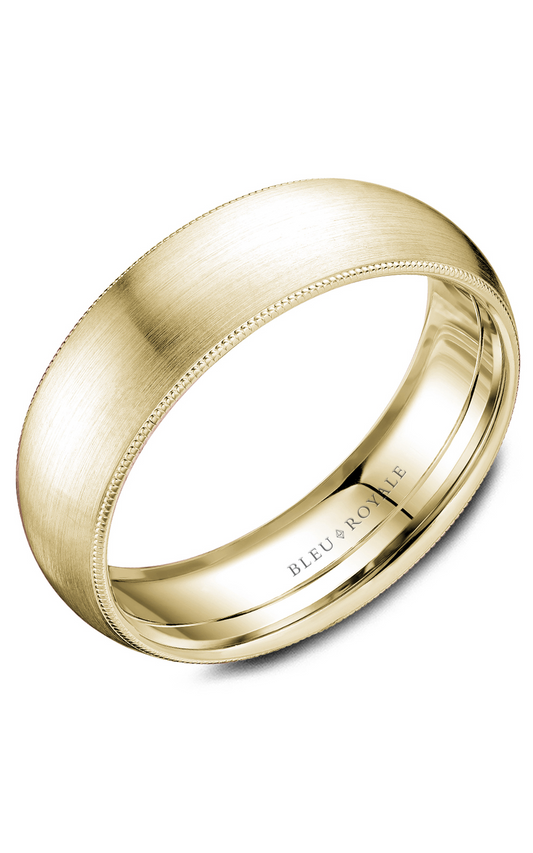 18K Yellow Gold Gents Wedding Band