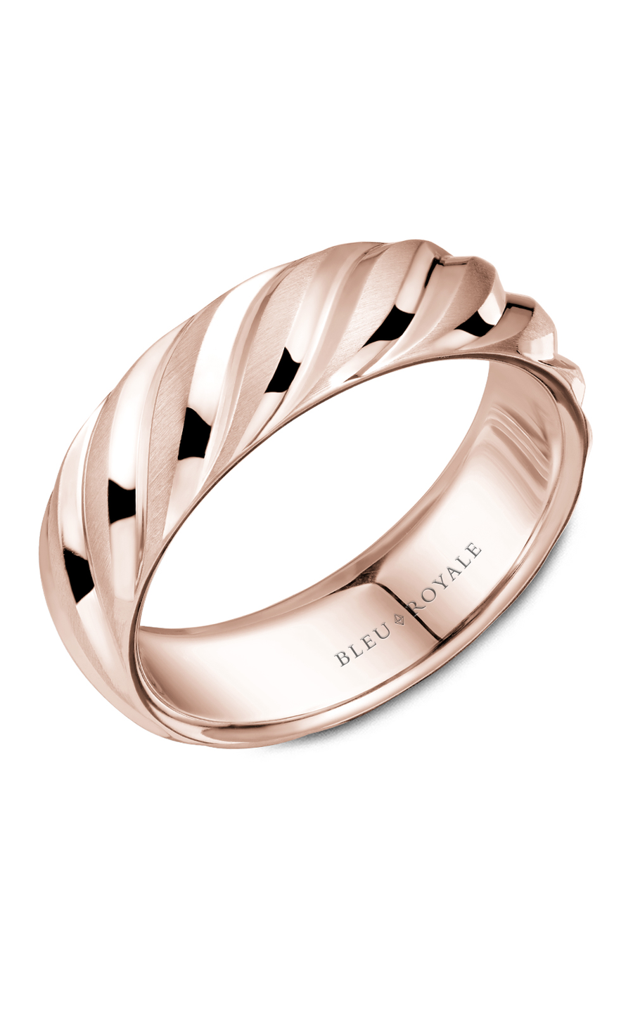 14K Rose Gold Gents Wedding Band