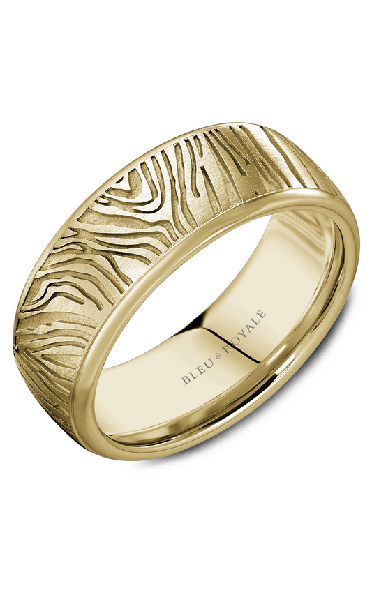18K Yellow Gold Gents Wedding Band