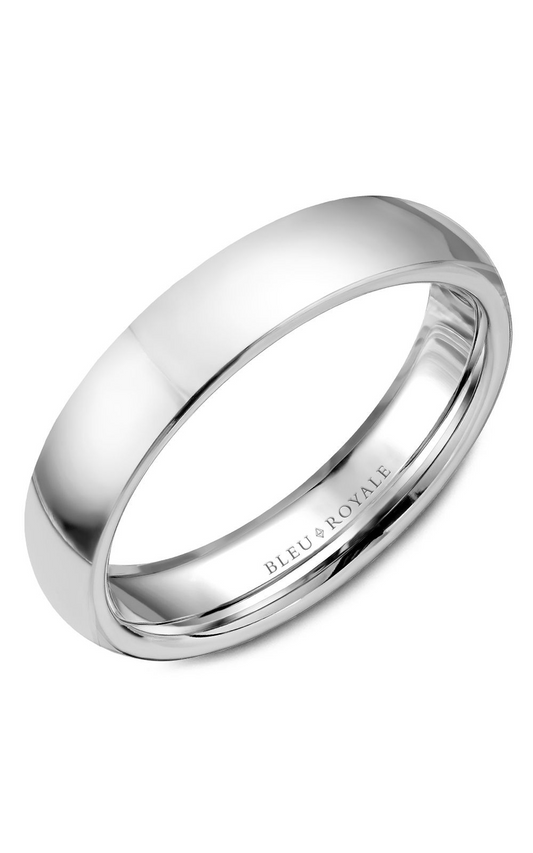 14K White Gold Gents Wedding Band