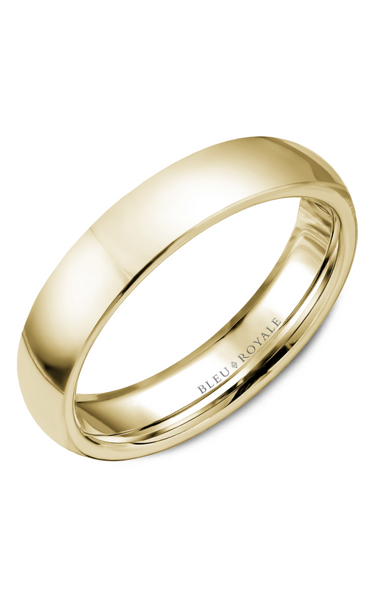 18K Yellow Gold Gents Wedding Band