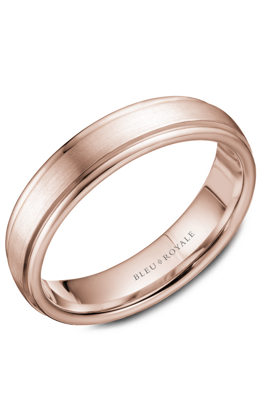 14K Rose Gold Gents Wedding Band