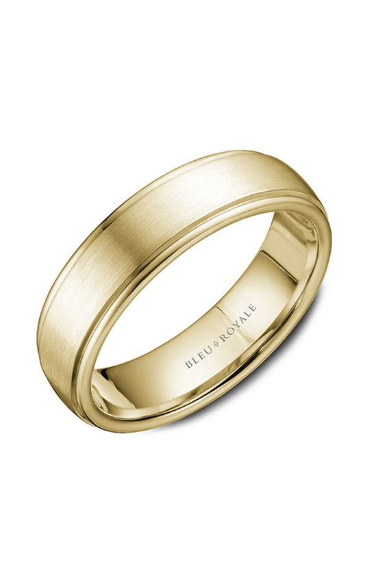 14K Yellow Gold Gents Wedding Band