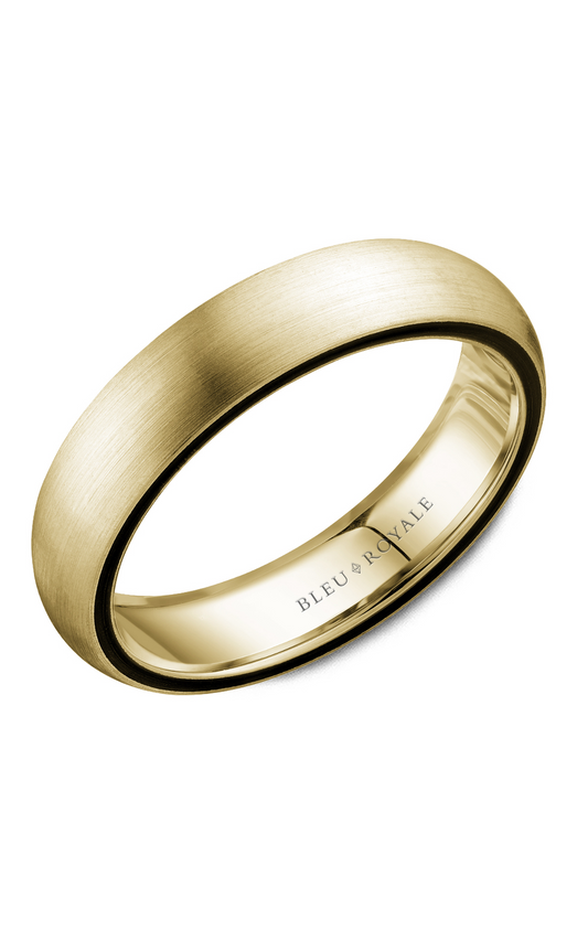14K Yellow Gold Gents Wedding Band