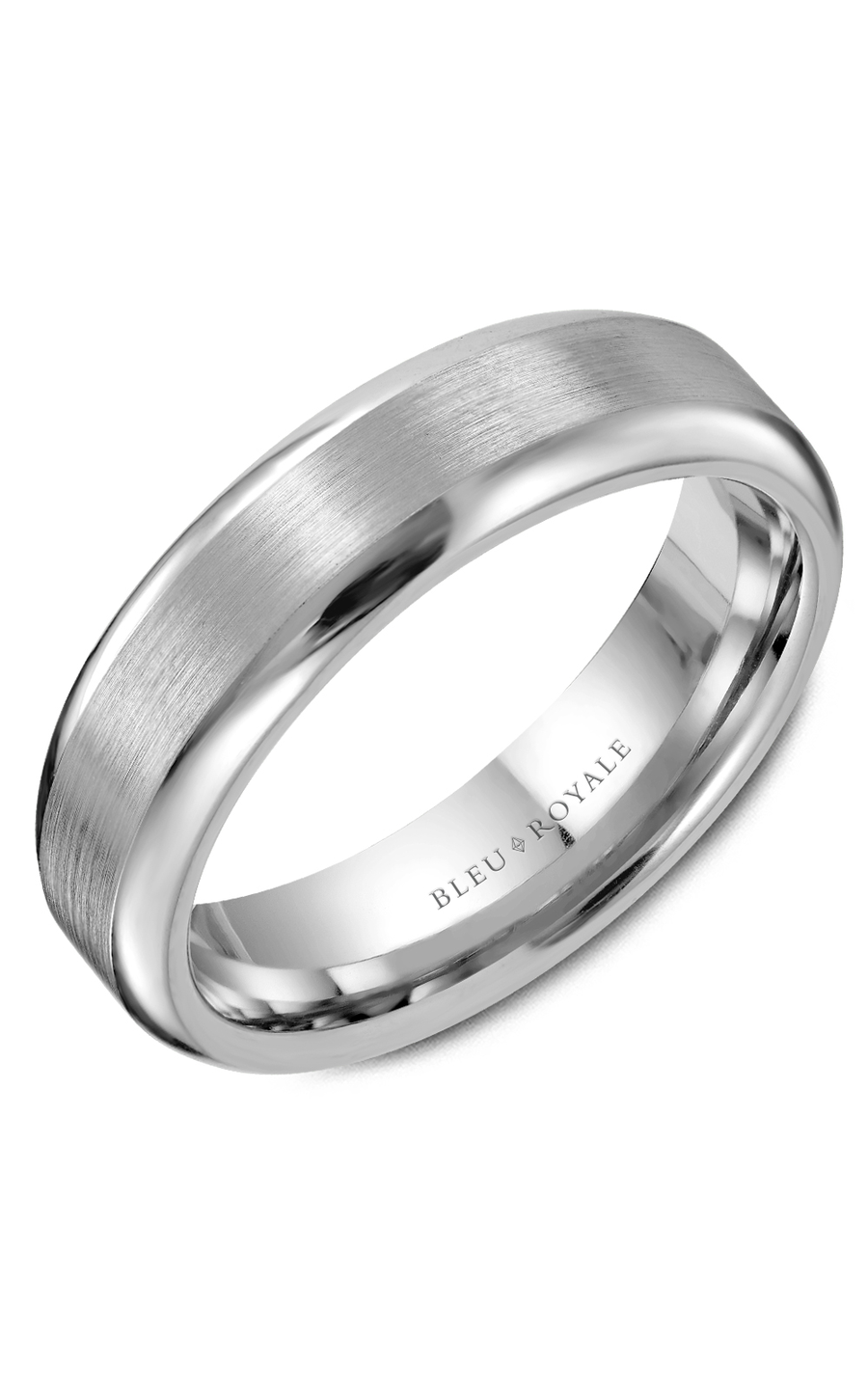 18K White Gold Gents Wedding Band